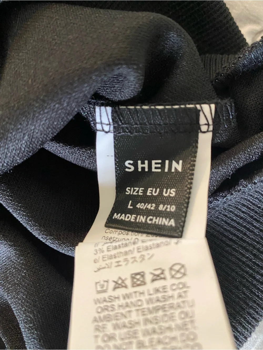 SHEIN Black Cropped Bomber Jacket